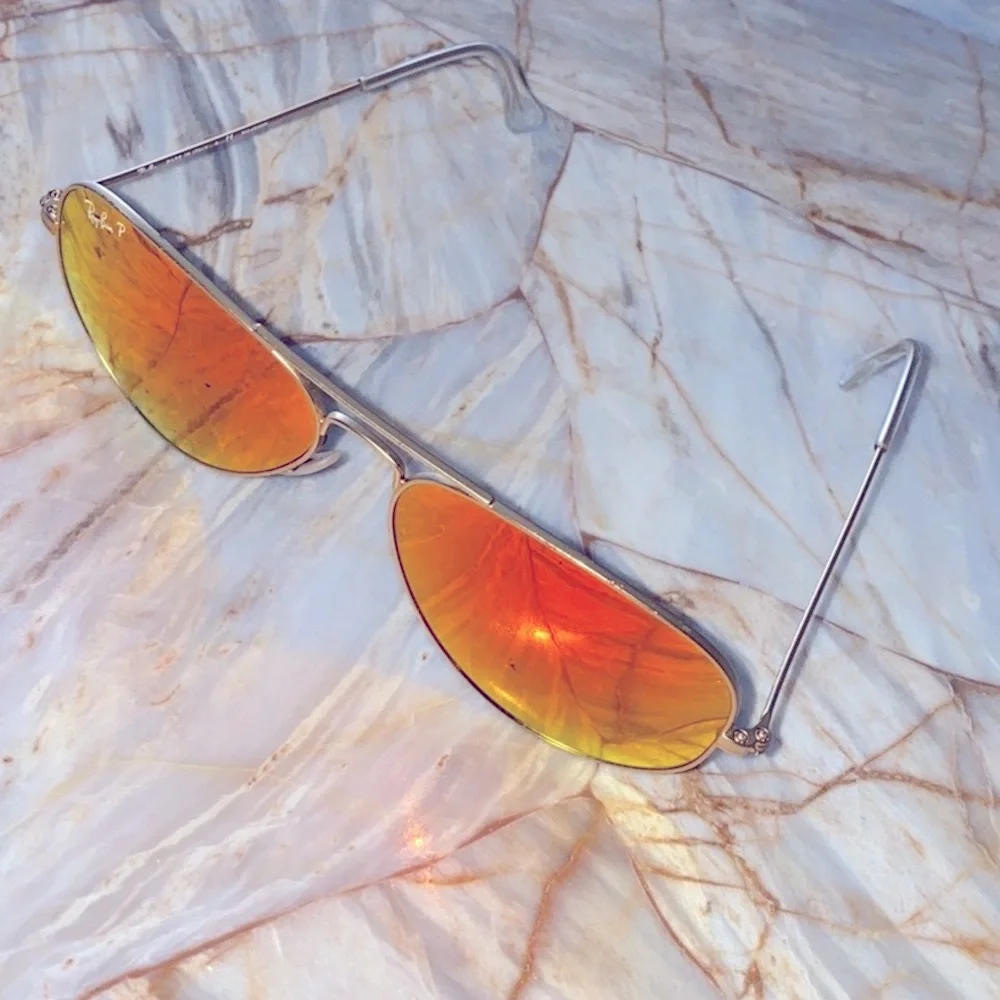 Ray-Ban Aviator Sunglasses Mirror Large 3025 Orange 58-14‎